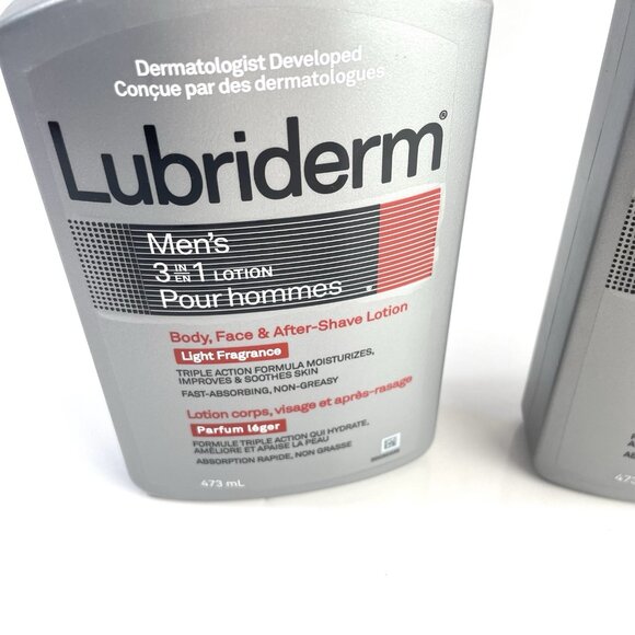Lubriderm Men's 3-in-1 Body, Face & Post-Shave Lotion Light Fragrance 16oz - Picture 2 of 4
